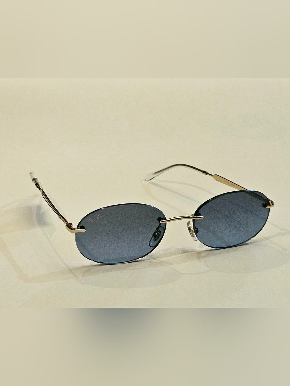 RAY-BAN RB3767 001 4C Arista Gold Blue Gradient Sunglasses New W Replaced Bolts